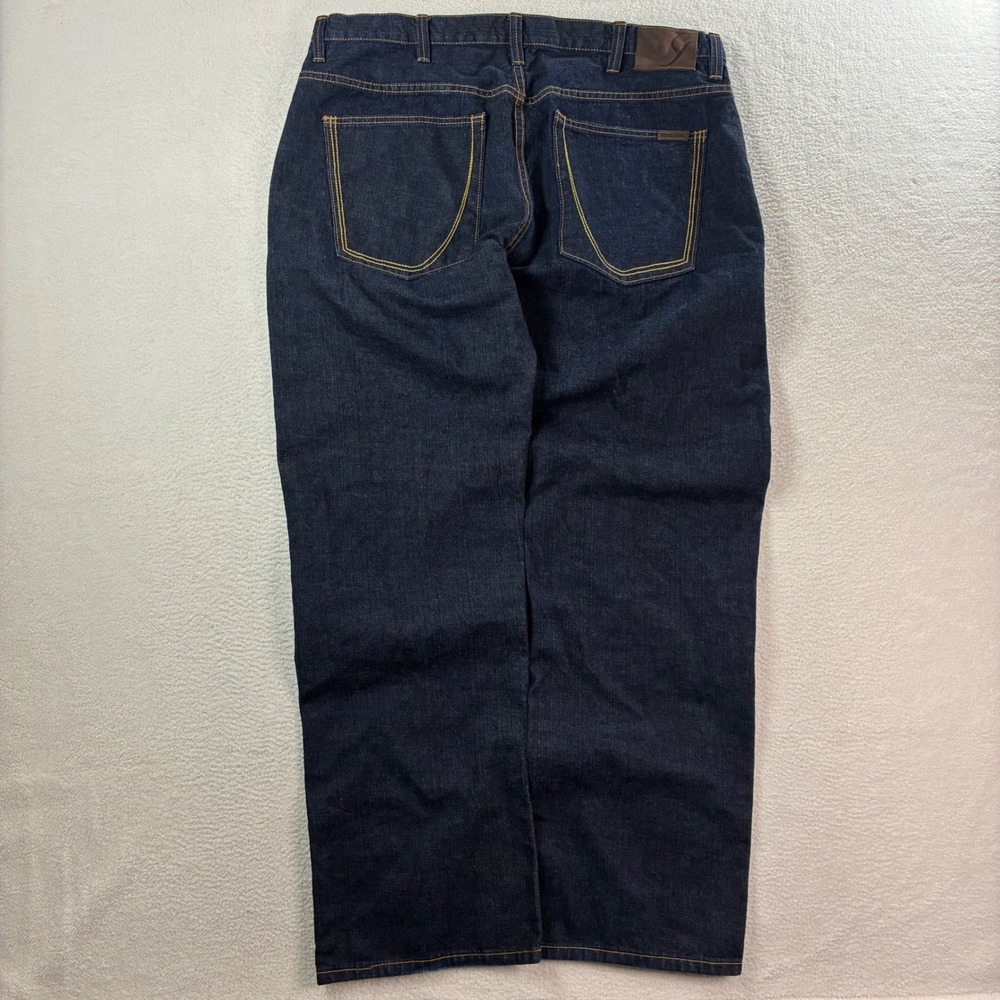 Y2K Sean John Baggy Jeans Men 38x33 Blue Dark Wash Premium Loose Skater Straight
